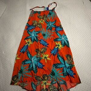 Tropical Orange Maxi Dress